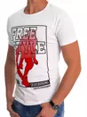 T-shirt męski z nadrukiem biały Dstreet RX4487_2
