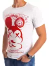 T-shirt męski z nadrukiem biały Dstreet RX4511_2