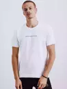 T-shirt męski z nadrukiem biały Dstreet RX4601