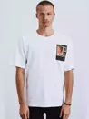 T-shirt męski z nadrukiem biały Dstreet RX4662