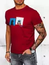 T-shirt męski z nadrukiem bordowy Dstreet RX5068_3