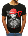 T-shirt męski z nadrukiem czarny Dstreet RX3514