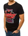 T-shirt męski z nadrukiem czarny Dstreet RX4347_2