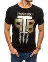 T-shirt męski z nadrukiem czarny Dstreet RX4383