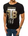 T-shirt męski z nadrukiem czarny Dstreet RX4383_2
