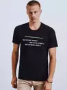 T-shirt męski z nadrukiem czarny Dstreet RX4627