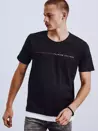 T-shirt męski z nadrukiem czarny Dstreet RX4639_1