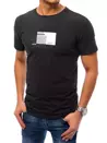 T-shirt męski z nadrukiem czarny Dstreet RX4715