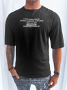 T-shirt męski z nadrukiem czarny Dstreet RX5348_1