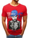 T-shirt męski z nadrukiem czerwony Dstreet RX3515_2