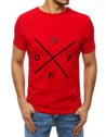 T-shirt męski z nadrukiem czerwony Dstreet RX4107