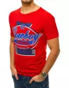 T-shirt męski z nadrukiem czerwony Dstreet RX4348_2