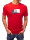 T-shirt męski z nadrukiem czerwony Dstreet RX4718_2