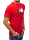 T-shirt męski z nadrukiem czerwony Dstreet RX4718_3