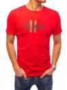 T-shirt męski z nadrukiem czerwony Dstreet RX4748_3