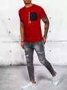 T-shirt męski z nadrukiem czerwony Dstreet RX5062_2
