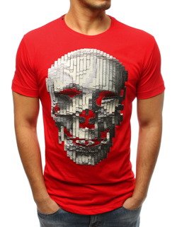 T-shirt męski z nadrukiem czerwony RX3203