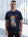 T-shirt męski z nadrukiem granatowy Dstreet RX5618_2