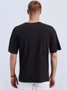 T-shirt męski z nadrukiem i naszywkami czarny Dstreet RX4608_3