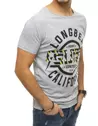 T-shirt męski z nadrukiem jasnoszary Dstreet RX4334_3