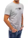 T-shirt męski z nadrukiem jasnoszary Dstreet RX4727_2