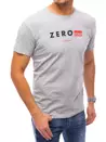 T-shirt męski z nadrukiem jasnoszary Dstreet RX4744