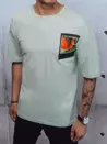 T-shirt męski z nadrukiem miętowy Dstreet RX4661z