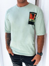 T-shirt męski z nadrukiem miętowy Dstreet RX5305_1