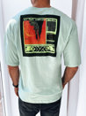 T-shirt męski z nadrukiem miętowy Dstreet RX5305_2
