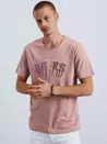 T-shirt męski z nadrukiem różowy Dstreet RX4591_2