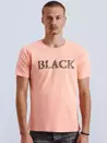 T-shirt męski z nadrukiem różowy Dstreet RX4592_1