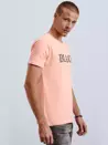 T-shirt męski z nadrukiem różowy Dstreet RX4592_2