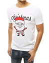T-shirt męski ze świątecznym nadrukiem biały Dstreet RX4314_2