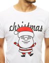T-shirt męski ze świątecznym nadrukiem biały Dstreet RX4314_3