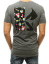 T-shirt męski ze świątecznym nadrukiem ciemnoszary Dstreet RX4309_3