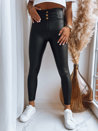 Woskowane spodnie damskie MELORA czarne Dstreet UY1524