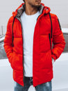 Zimowa pikowana kurtka męska czerwona Dstreet TX4461_1