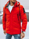 Zimowa pikowana kurtka męska czerwona Dstreet TX4461_4