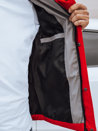 Zimowa pikowana kurtka męska czerwona Dstreet TX4461_5
